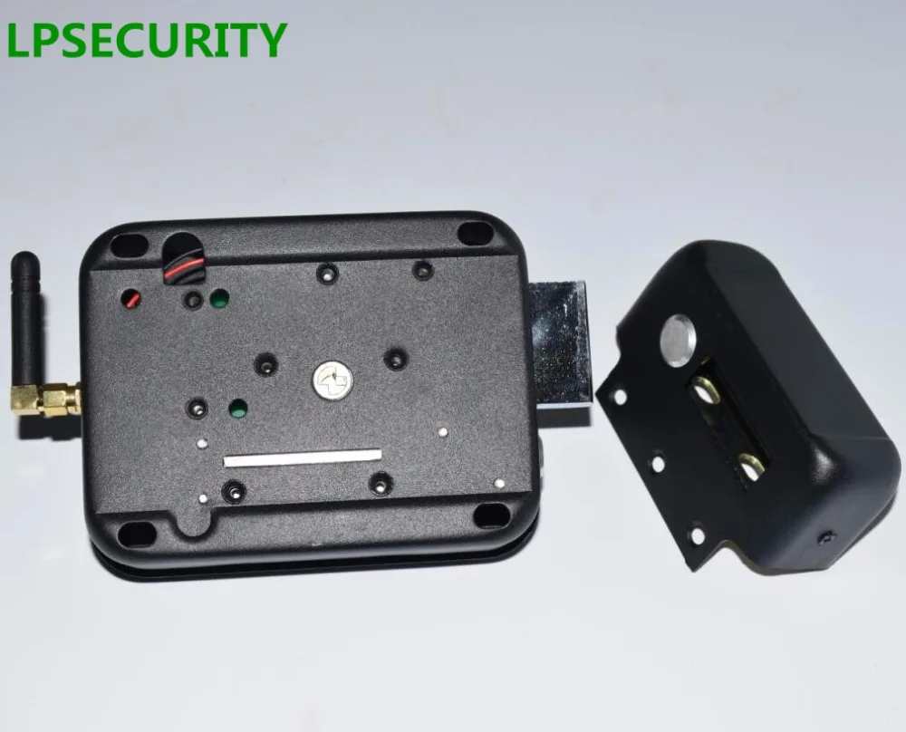 battery power 4 remote controls wireless outdoor gate door castle electric drop bolt lock (no battery included)