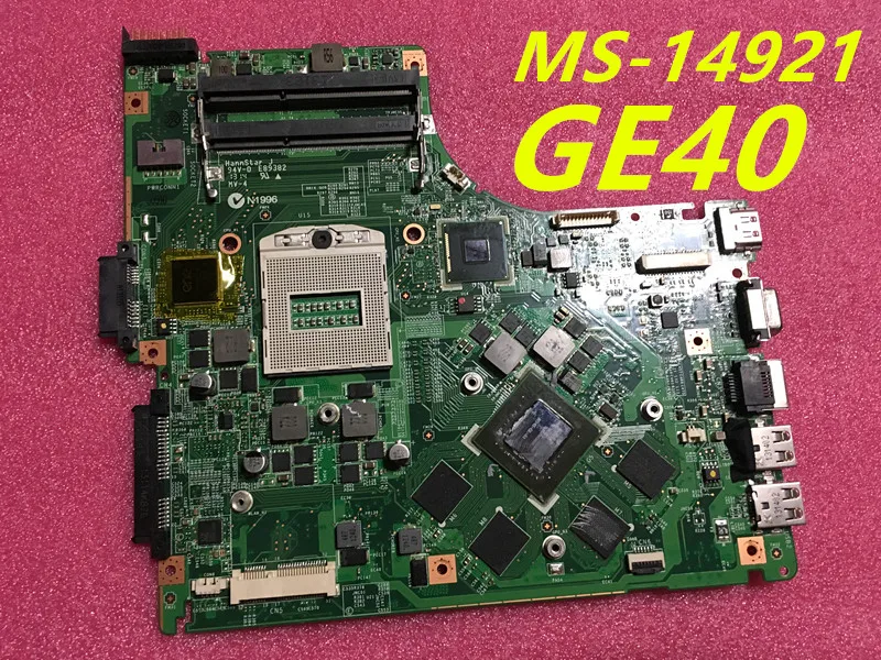 

Laptop Motherboard FOR MSI GE40 MS-1492 MS-14921 REV 1.0 WITH GTX760M 100% TESED OK