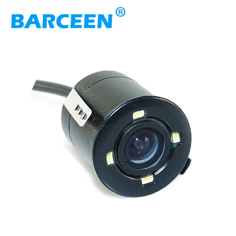 Waterproof 20 mm camera with 4 led system glass lens material  for universal car reversing camera for different types of cars