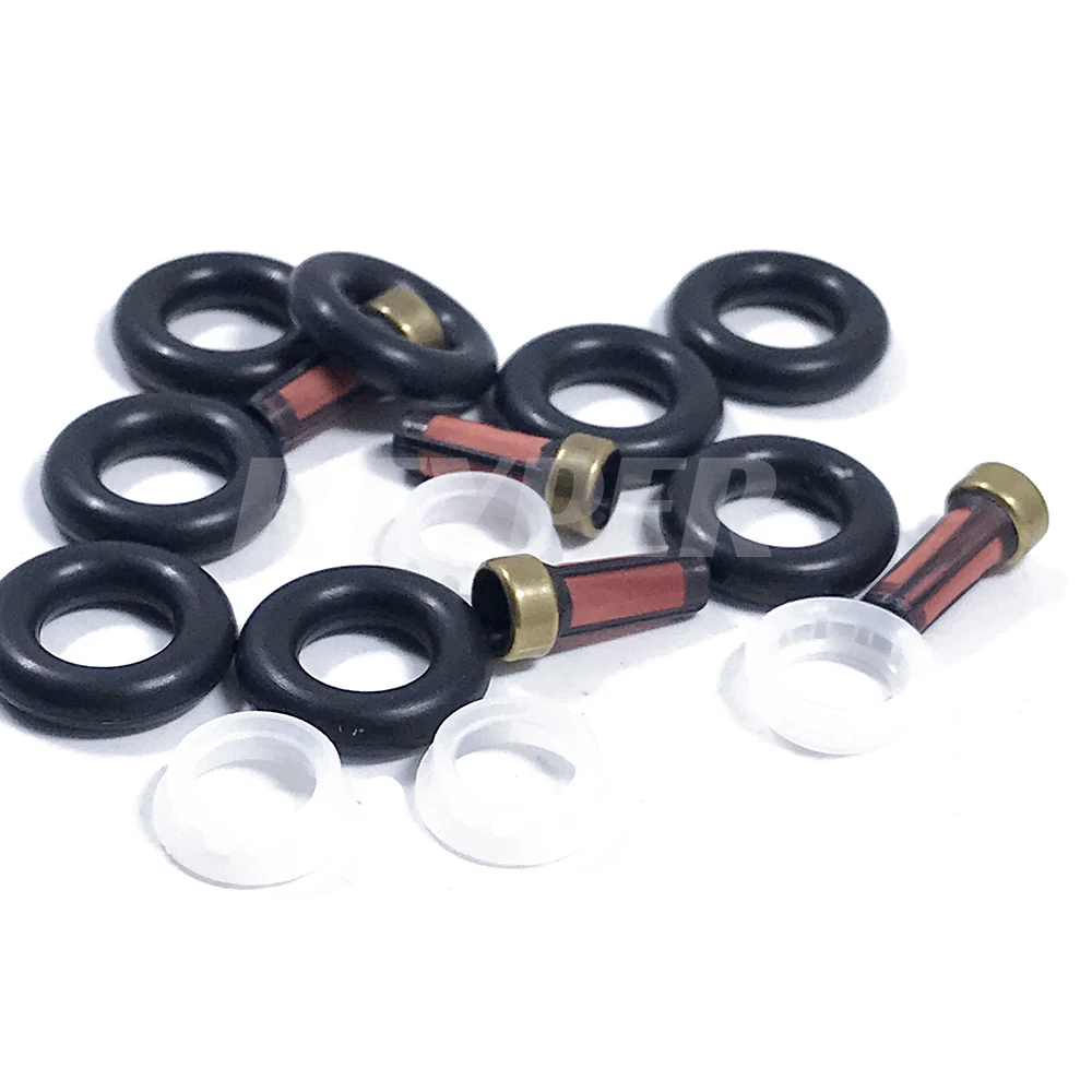 4Sets L309-13-250A 0280155865 Fuel Injector Repair Seal Kits 02201 For Mazda 6 2.3L Ford Mustang Focus Fiesta Mondeo 4.6L