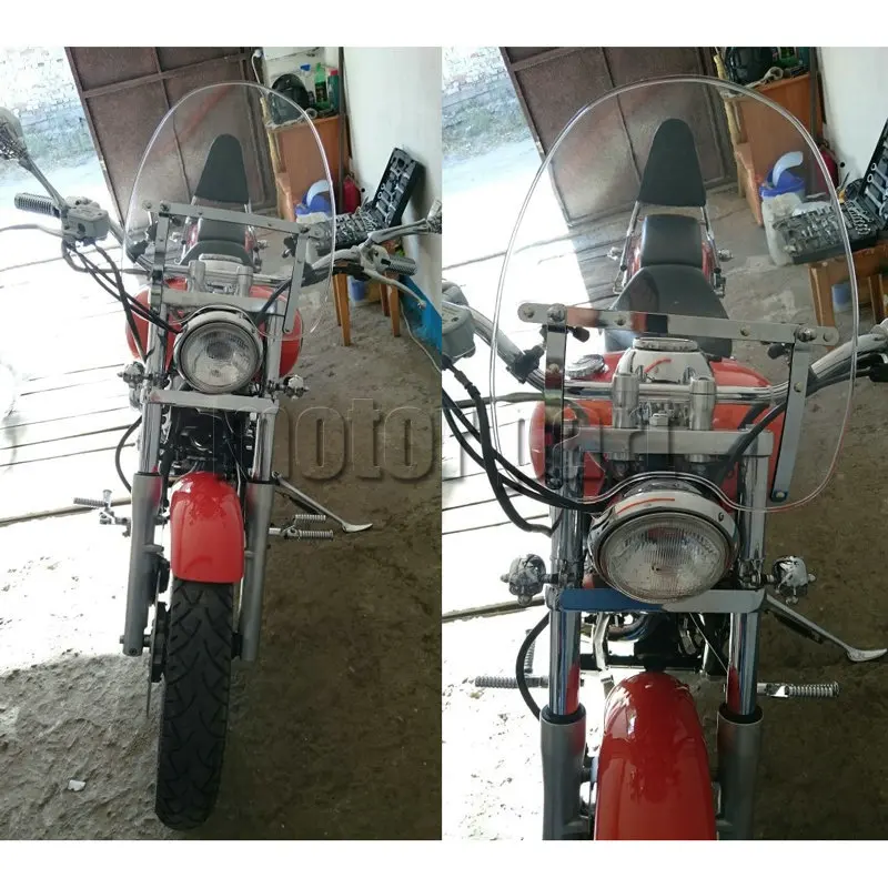 Windshield For Harley Dyna Super Glide Custom FXDC FXD Sport FXDX EFI FXDI Motorcycle Handlebar WindScreen Clear Color Smoke