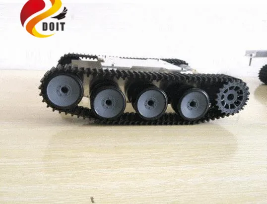 DOIT 탱크 자동차 섀시 크롤러 지능형 DIY 로봇 전자 장난감, 견고한 구조 추적 섀시 개발 키트 트랙터 장난감