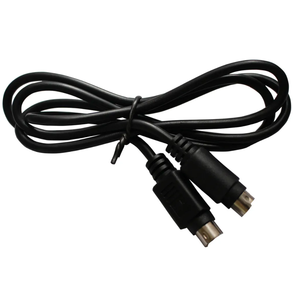 

10pcs High Quality Hot Sale 1M Gold Plated S-Video Svideo 4 Pin Male to Male Cord Cable For DVD HDTV Black