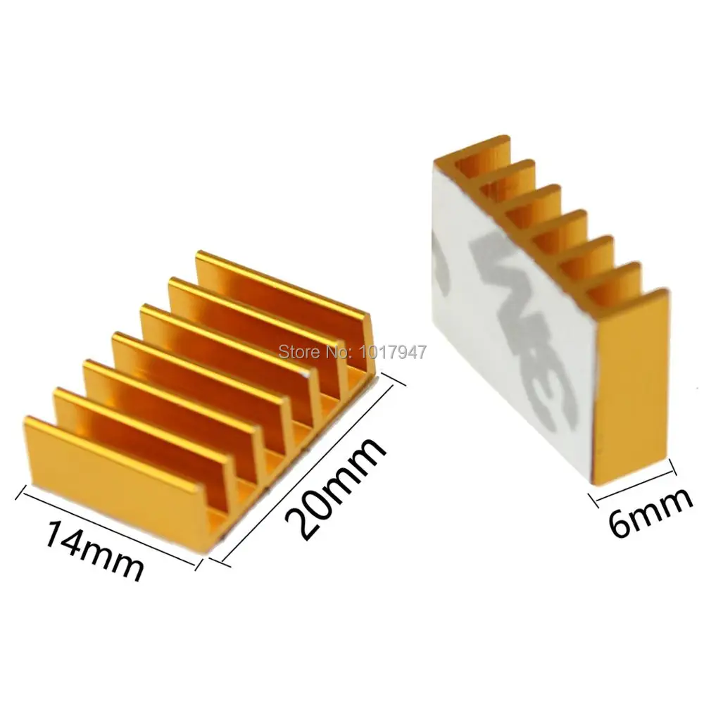 

100pcs lot Aluminum Heat Sink for LED Chip 20mm x 14mm x 6mm