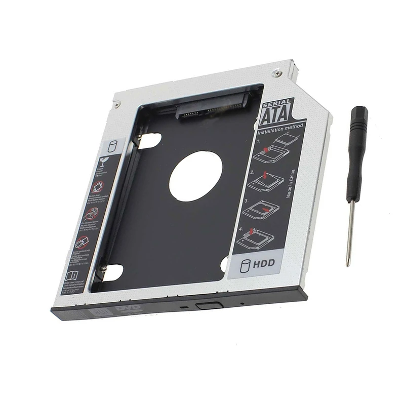 9.5mm SATA 2nd SSD HDD Caddy for DELL Latitude E5440 E5540 E6440 E6540 Hard Disk Drive Caddy