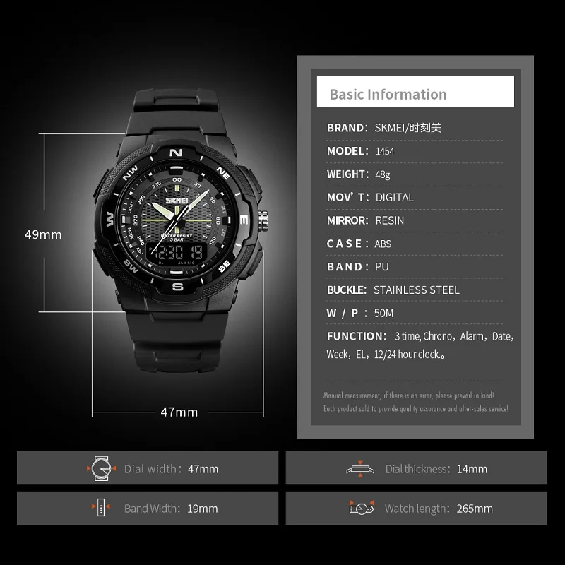 SKMEI Dual Display Quartz Watch Men Outdoor Sports Watches Digital Electronic Men Watches Waterproof Top Brand Luxury Male Watch