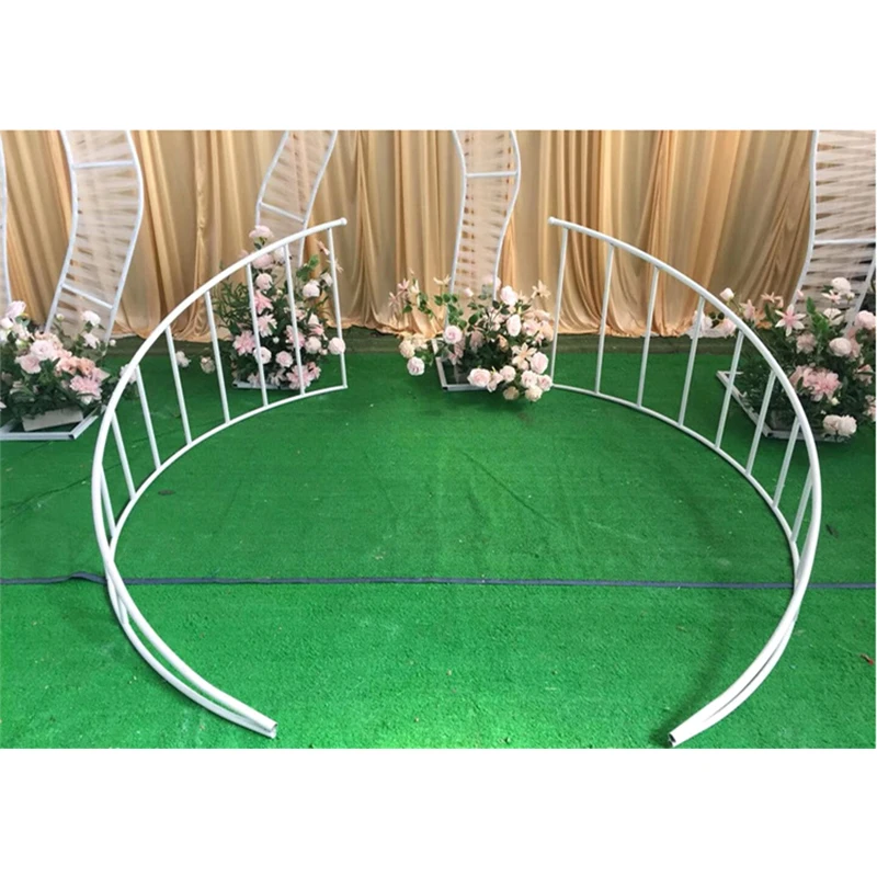 Wedding arch wedding decor mariage home Party backdrop Road lead Stage metal Curved Fence flowers backdrop stand Decoration