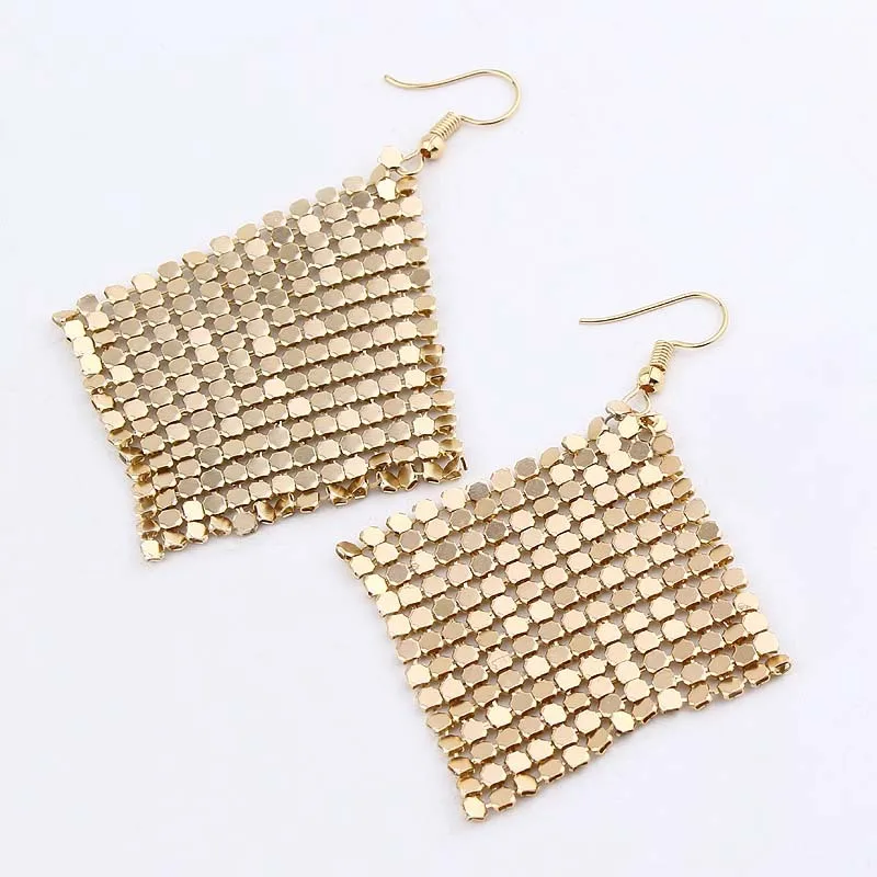 Fashion Jewelry Fashion Small Square Long Earrings Bride Evening Dress Jewelry Accessories New Wedding Earrings Dangle Earrings