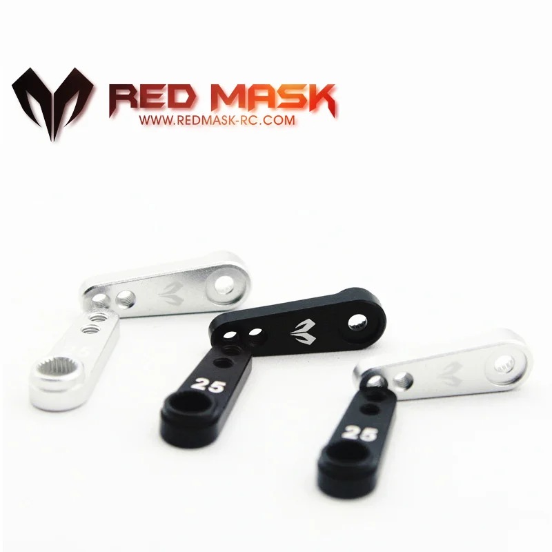 High quality Red Mask RC 7075 Aluminum Servo Horn 25T Silver Black RC for Futaba Savox Xcore HL HSP HD Power scx10