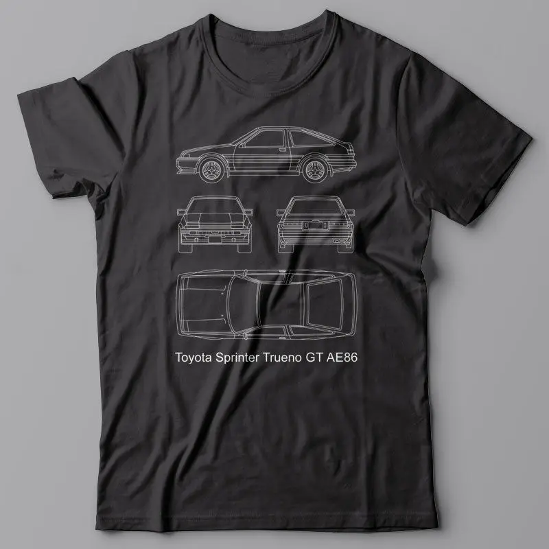 On Sale New Fashion Summer Print T Shirt Men Hachiroku Ae86 T-Shirt - Japan Car Sprinter Trueno Gt Ae 86 Jdm Hachi-Roku T Shirt