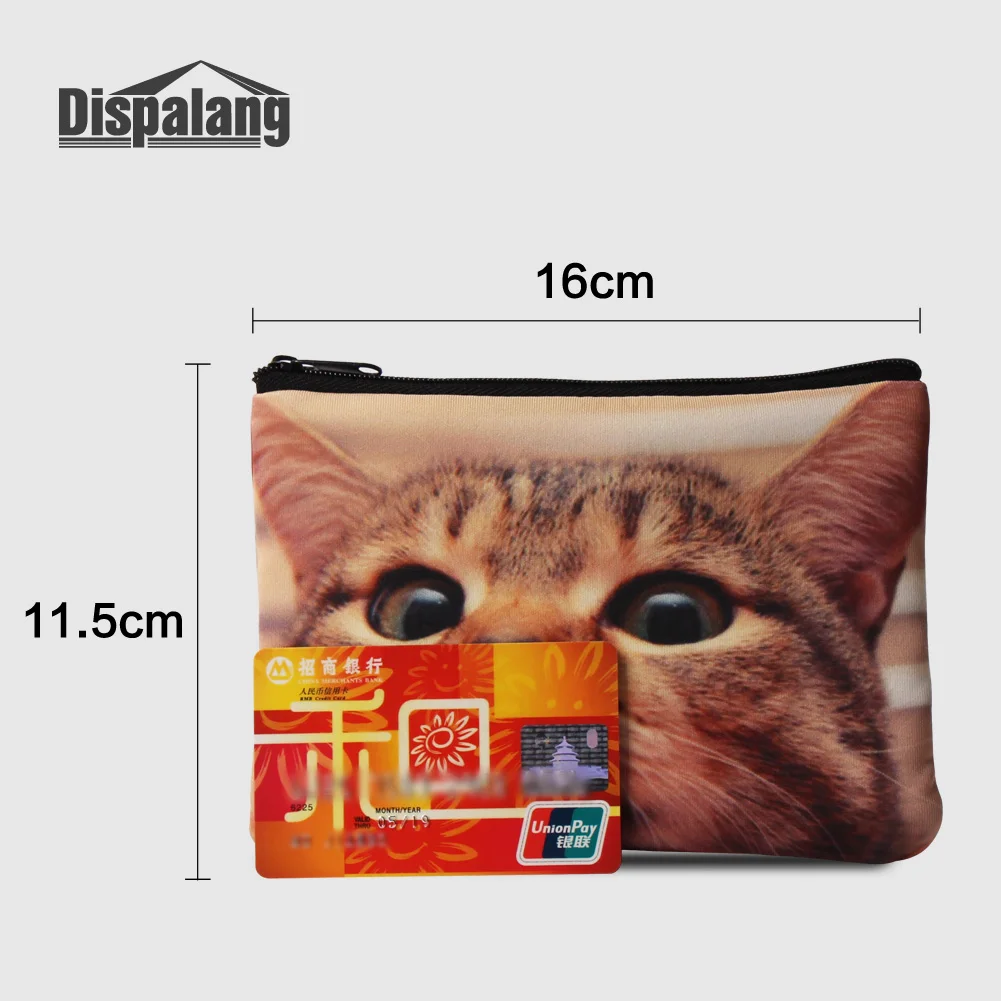 Dispalang Women Coin Purses Denim Printed Women\'s Small Outdoors Wallet Girls Clutch With Zipper Child Mini Money Bags Key Pouch