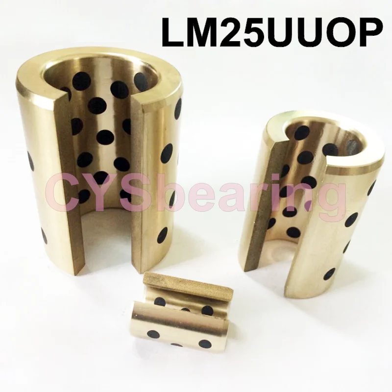 LM25UUOP 25MM JDB graphite copper set bushing oil self-lubricatingLinear bearings Open Type CNC Linear Bush for 3D printer parts