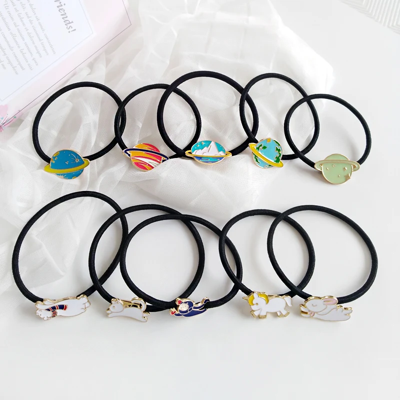 H059 Cartoon Sweet Cute Animal Rabbit Bear Unicorn Cat Planet Astronaut Hair Band Hair Accessary Wholesale view 2