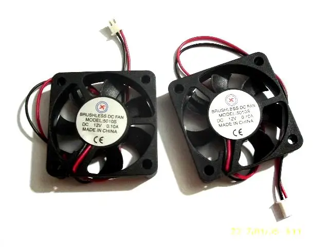 1pcs Brushless DC Cooling Fan 5010S 12V  50mmx50mmx10mm 2 Wires