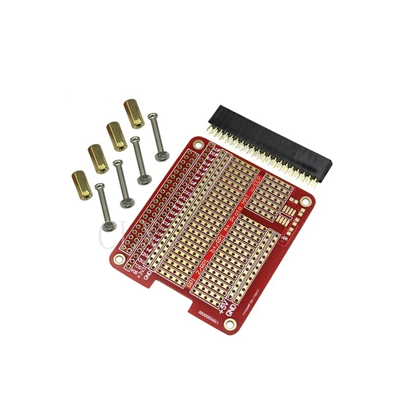 

DIY Proto HAT Shield Extension Board for Raspberry Pi 4 Model B / 3B+ / 3B Red RPI GPIO Board