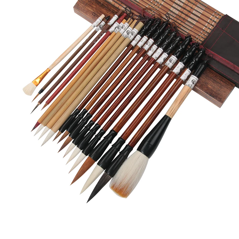 

Chinese Calligraphy Brush Pen Set Traditional Chinese Painting Brush Weasel Hairs Landscape Peony Watercolor Painting Brush Pen