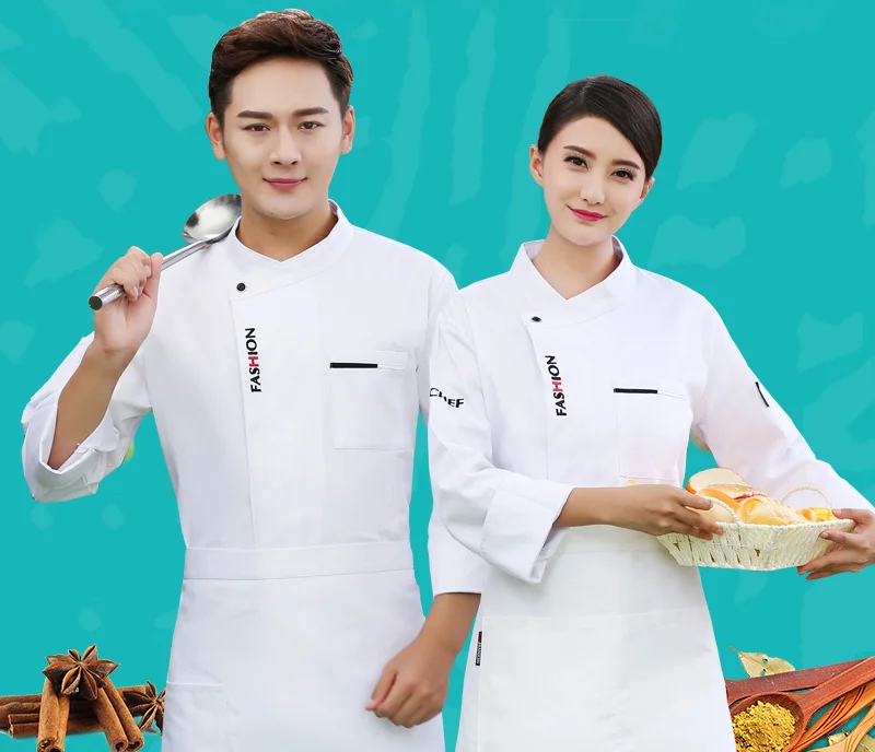 3 สีขายส่ง Unisex Kitchen Chef เครื่องแบบเบเกอรี่อาหารบริการแขนสั้น Breathable Double Breasted Cook สวม Chef แจ็คเก็ต