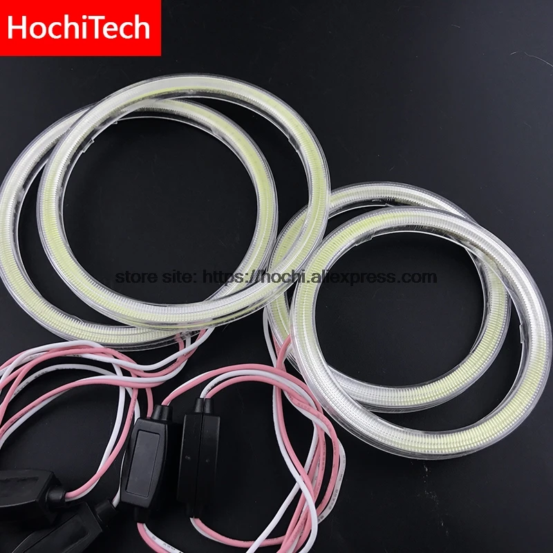 For Ssangyong Rexton 2006 2007 2008 2009 2010 2011 COB Led day Light White  Cob Led Angel Eyes Ring Error Free Ultra bright