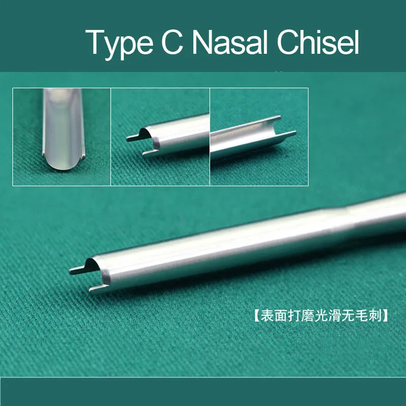 Stainless steel nose  C-type semi-circular bone chisel Beauty  Health Cosmetic Makeup Tool Accessories