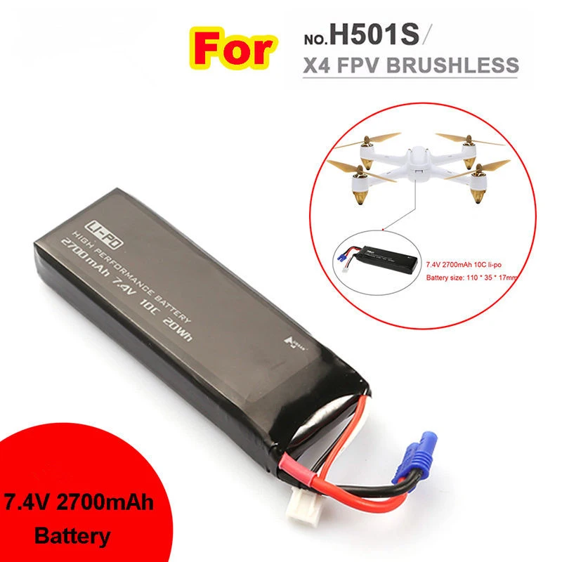 H501S 10C 7.4V 2700mah battery for H501S RC drone  Quadcopter spare parts recharge battery