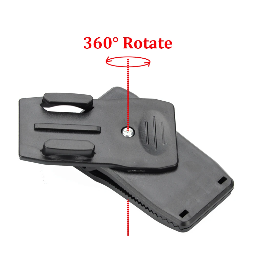 مشبك J-Hook قابل للدوران لـ GoPro Hero 12 ، مقطع سريع ، قبعة حقيبة ظهر ، جبل ، جو برو ، Insrta360 ، SJCAM ، ملحق كاميرا حركة DJI