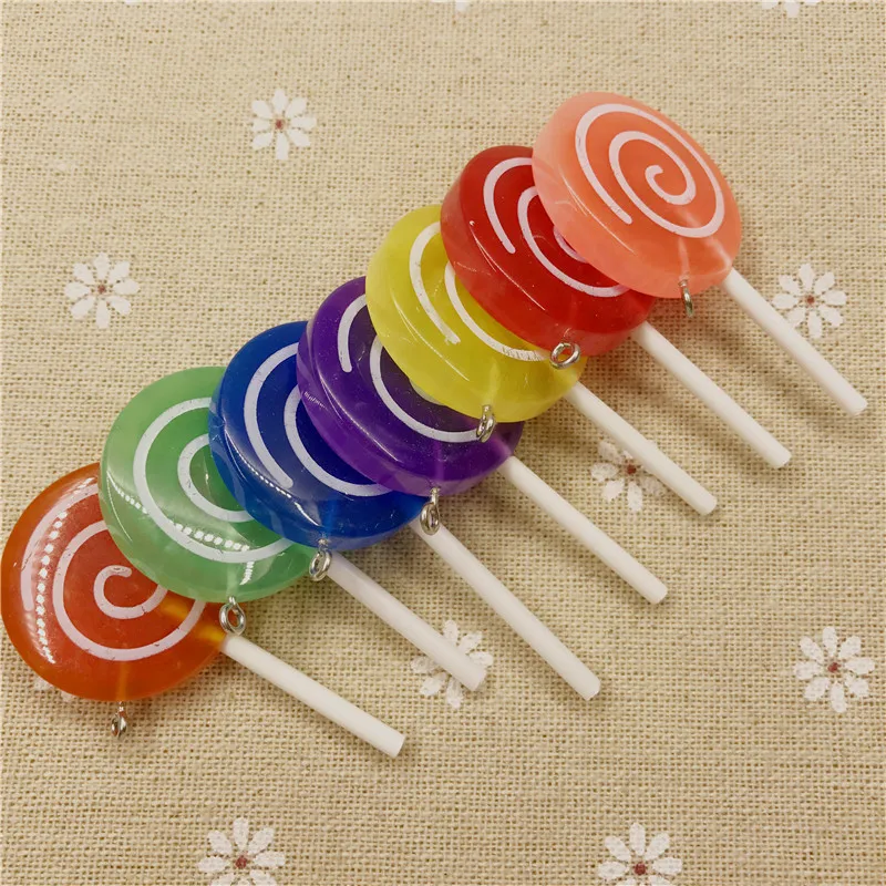 Free shipping!set 5pcs 3D resin lollipop.mixed colors.Resin 3d lollipop Cabochon for phone/key chain decoration,DIY56x30mm. hot!