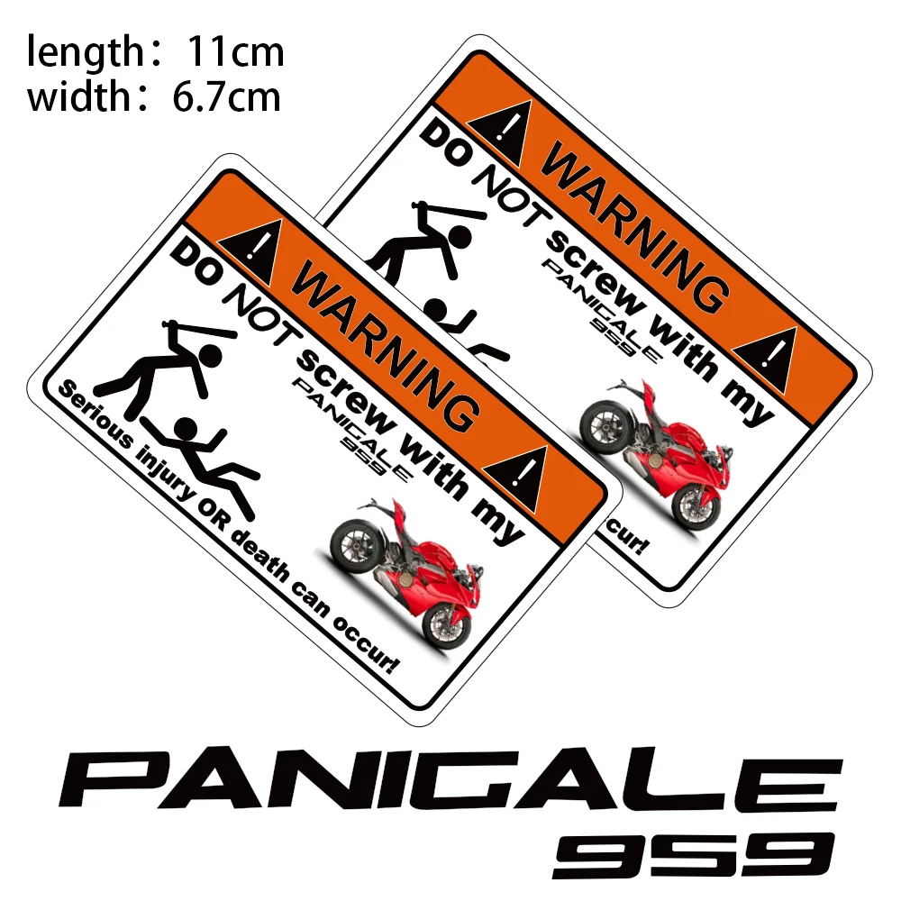 

KODASKIN Motorcycle Cheap 2D Creative Warning Sticker Decal for DUCATI PANIGALE 959