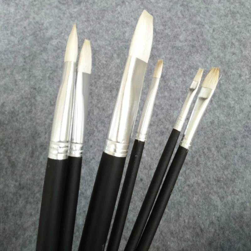 6pcs/set,gouache watercolor painting pen wool with Oil Paint acrylic brush Art for Supplies Stationery free shipping image 4