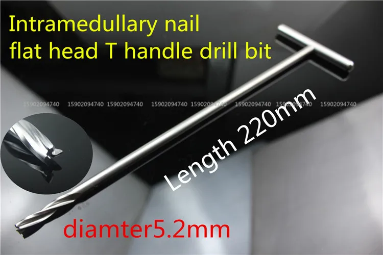 medical orthopedic instrument Retrograde reconstruction femur tibia PFNA Intramedullary nail T handle drill bit flat head 5.2mm