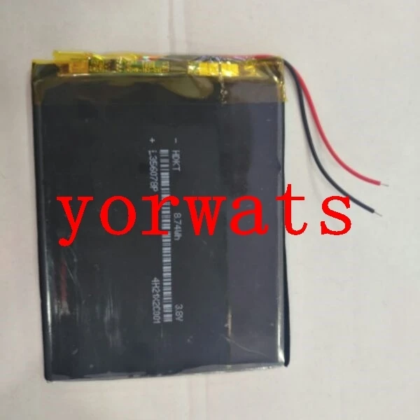 خلية ليثيوم أيون قابلة لإعادة الشحن ، 3.7 فولت ، بوليمر ، 356078 ، جلد أسود ، 2500 مللي أمبير ، قرص MP5 ، ملاح ، جديد