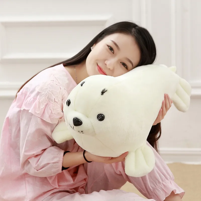 

middle cute plush sea lion toy lovely stuffed white sea lion doll gift about 50cm