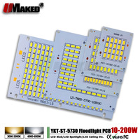 1pc LED pcb 10W 20W 30W 50W 100W 150W 200W Aluminum Heatsink with SMD5730 Light Source Floodlight pcb plate for outdoor LED lamp