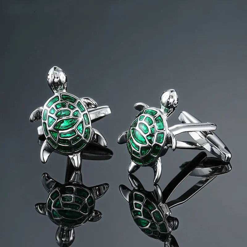 DY High quality brass Mini animal Kingfisher turtle Cufflinks fashion men's shirts Cufflinks