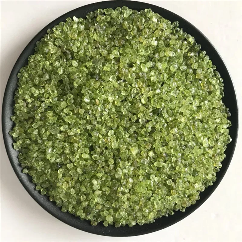 High Quality 100g Bulk Crystal Chips Peridot Stones Polished Degaussing Crystal Gravel