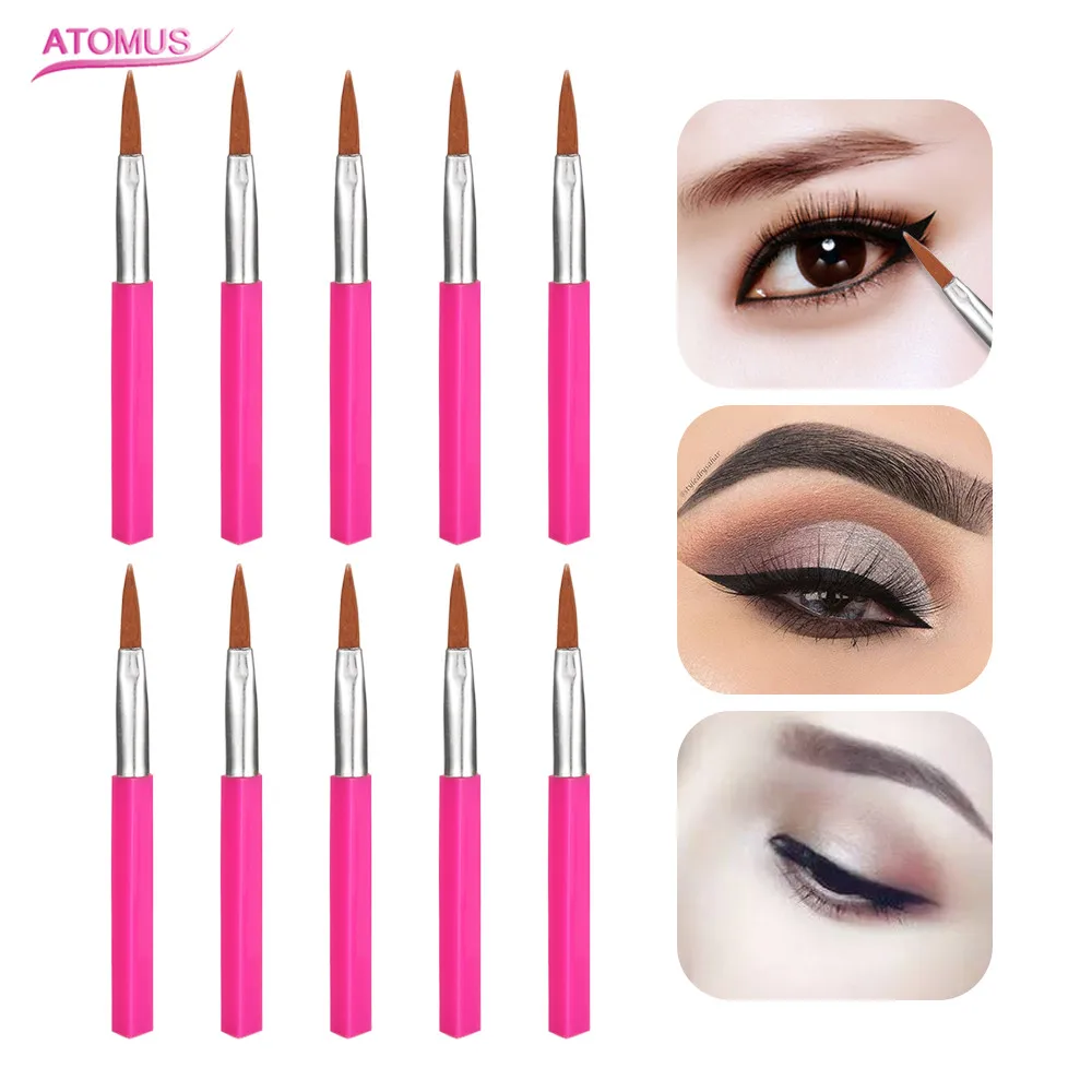 10pcs Arrival Women Pro Make Up Cosmetic Eye Brush Eyeshadow Eye Brow Tool Lip Eyeliner Brushes Fashion Eyeliner Brush