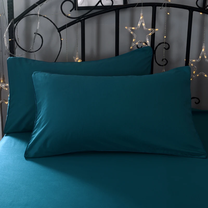 2 pieces 100% Polyester Solid color Super-soft Advanced Encryption Fabric Pillowcase 50 * 70cm Various specifications