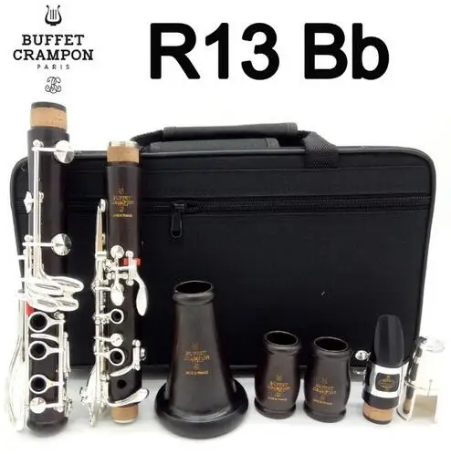 Brand New Professional Bb Clarinet R13 Buffet Sandalwood Ebony Wood Clarinet Mouthpiece Accessories Case