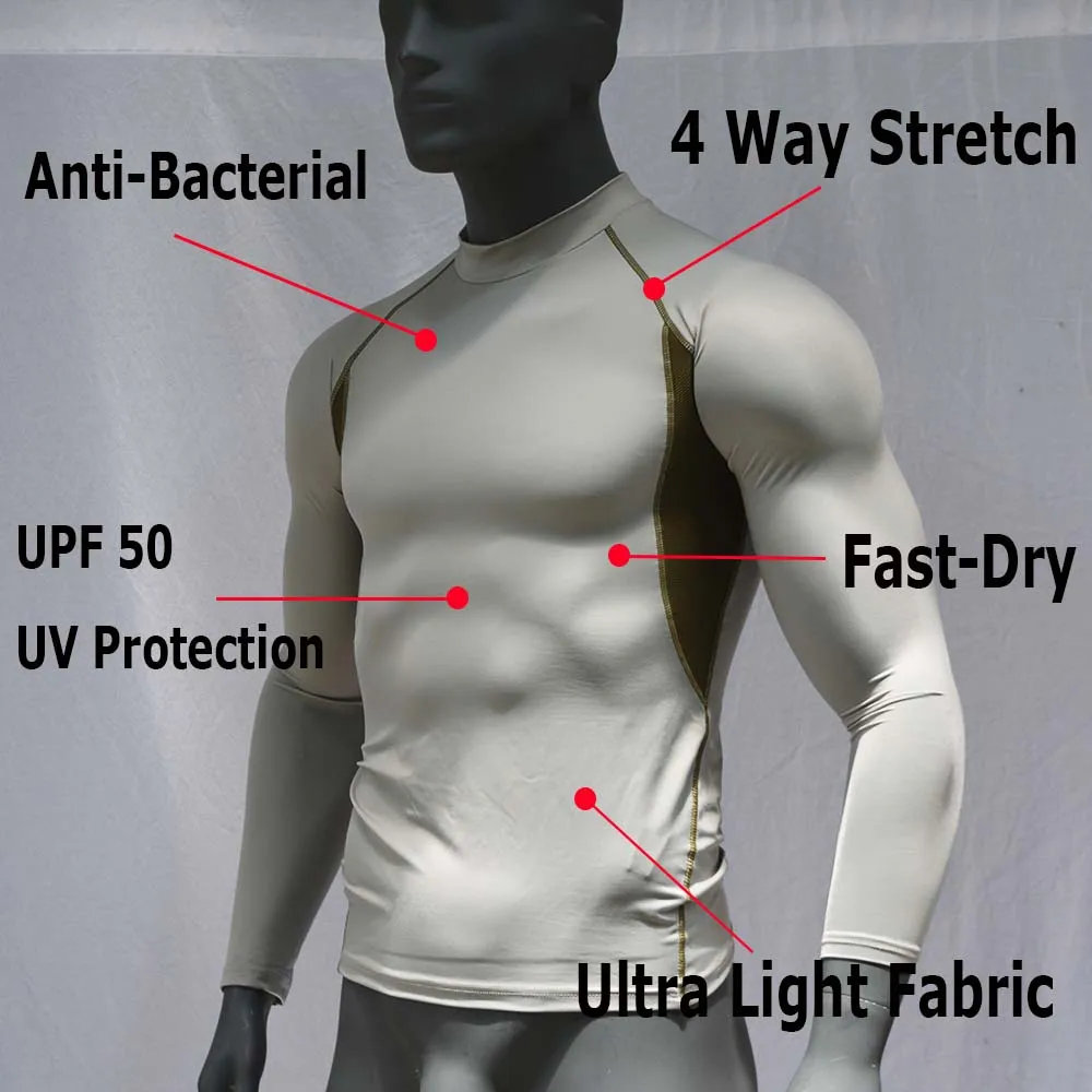 

Dropship Long Sleeves Surf Shirts Men Rashguard Diving Shirt Surfing Dry-Fit Male Rash Guard Top UPF 50 Breathable Beach Wear