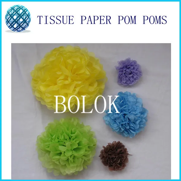 

50 pcs Mixed 5 Sizes(15cm,20cm,25cm,30cm,35cm) Paper Pom Poms