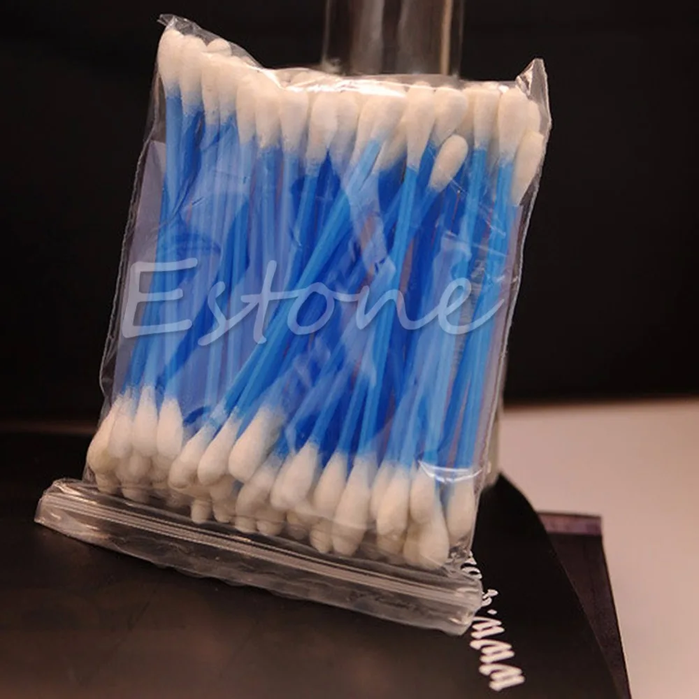 100Pcs New Disposable Cotton Swab Applicator Q-tip Swabs Plastic Handle Sturdy #UY283#