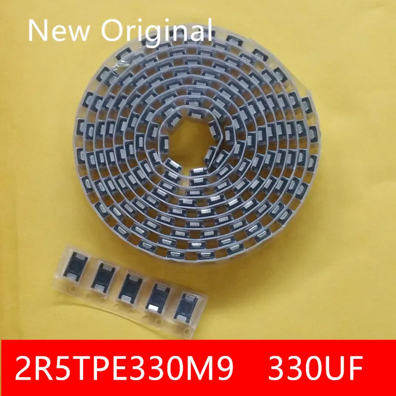 (20-1000piece)100% New 2R5TPE330M9 2.5V 330UF e  SMD 7343 Tantalum Polymer Capacitors  Free Shipping 100%New  Computer Chip & IC