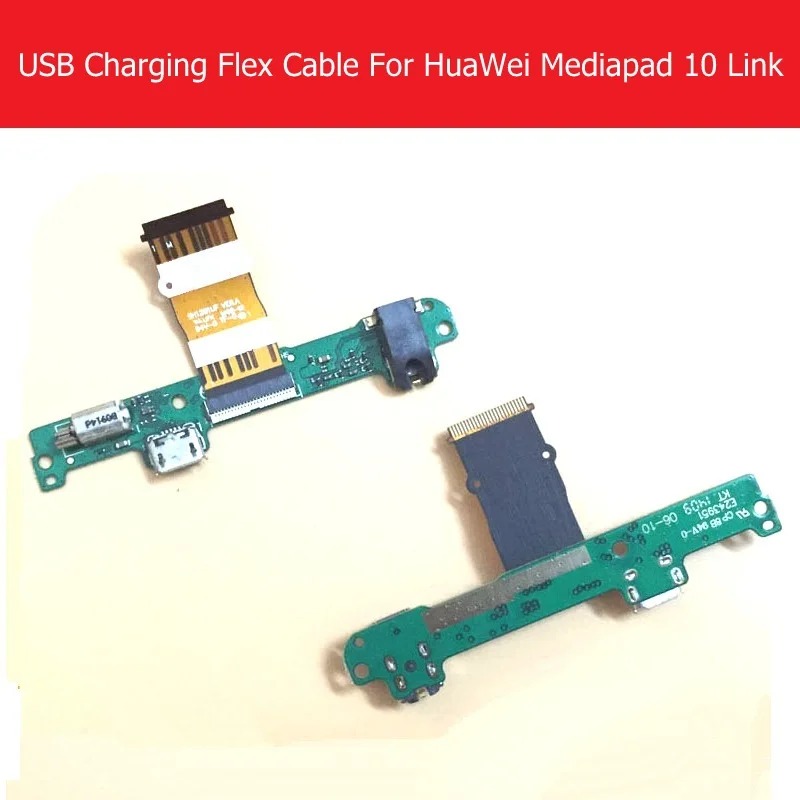 

Genuine Audio jack & Charger USB Flex Cable For Huawei MediaPad 10 Link S10-201 Vibrator + Earphone Port Flex Cable Replacement