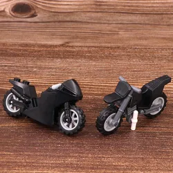 Armas de motocicleta de campo traviesa, Compatible con Playmobil City, figuras militares, bloques de construcción, ladrillos, Mini juguetes originales