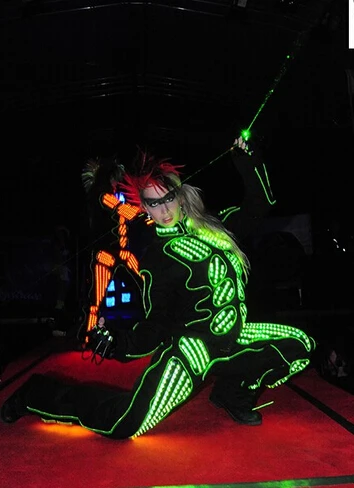 LED dance Costume / LED Robot / LED Suits / light up dance suit / LED Light suit image 2