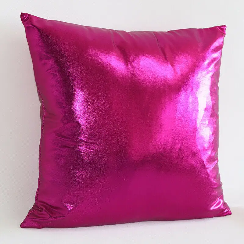 9 Colors 45x45cm Metallic Shine Solid Color Pillowcase PU Foil Hotel Bedroom Living Room Pillow Case Party Event Home Decoration