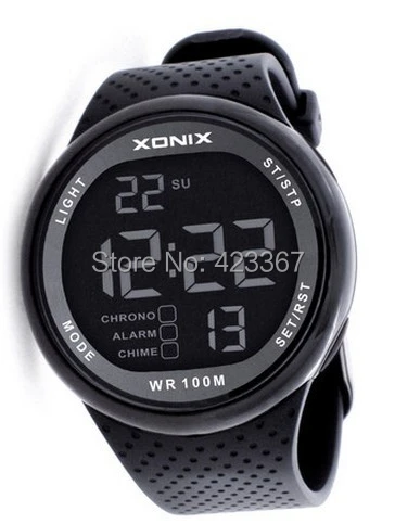 XONIX Men Wristwatches Sports Digital Waterproof 100m Swimming Watch Led Light Multi Function Diving Watch Outdoor Wristwatch