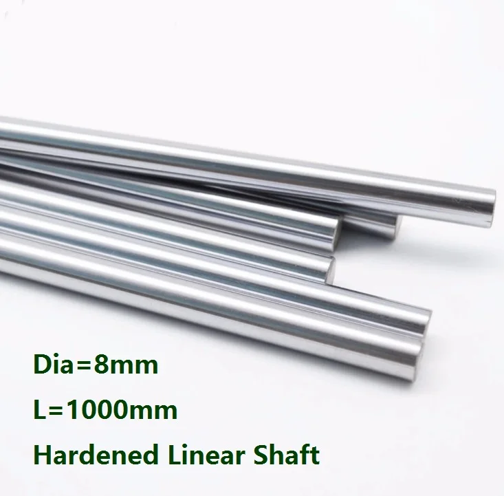 

50pcs/lot Dia 8mm shaft 1000mm long Chromed plated linear shaft hardened shaft rod bar rail guide for 3d printer cnc parts