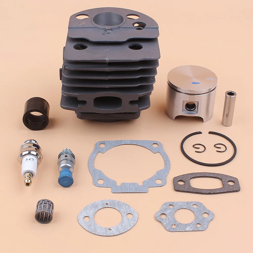 46MM Cylinder Piston Ring Intake Manifold Gasket Kit For HUSQVARNA 55 51 Rancher Chainsaw Decompression Valve Garden Tools