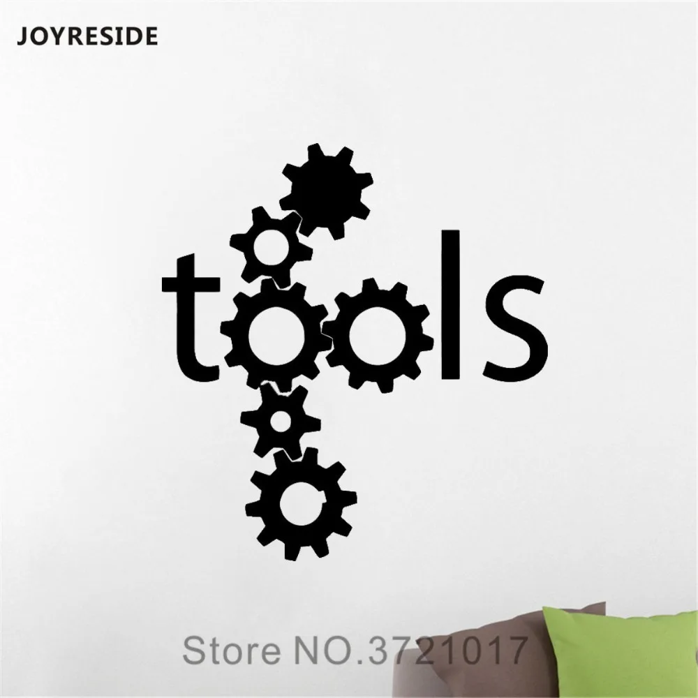 JOYRESIDE Steampunk Gear Wall Mechanism Cogwheel Decals Vinyl Sticker Home Interior Decorations Living room Playroom Mural A1606