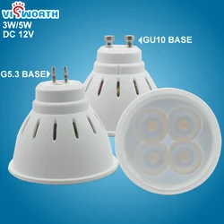 Reflektory Led GU10 3W 5W G5.3 lampa Led Smd2835 Mr16 oświetlenie Led Ac Dc 12V ciepła zimna biała żarówka Led do lampy stołowej typu Downlight